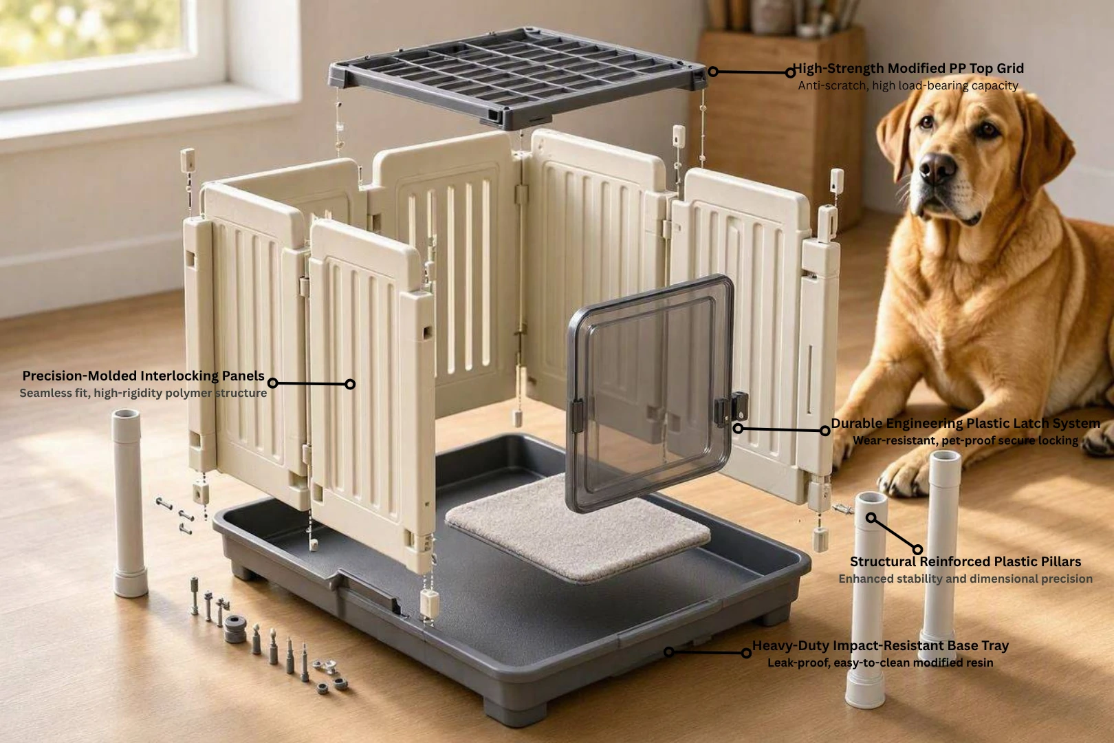 Heavy-Duty Pet Travel Crate